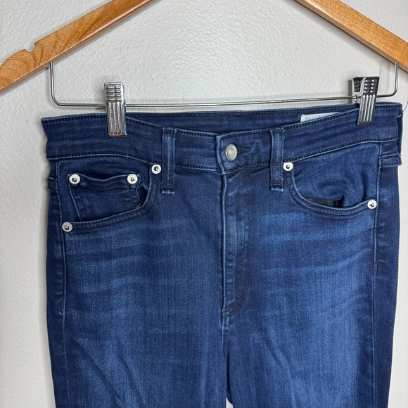 RAG & BONE Nina High-Rise Skinny Jeans Dark Wash New Gate Blue - Picture 7 of 15
